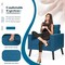 Modern Button Tufted Accent Chair with Rubber Wood Legs and Wide Backrest Ideal for Any Room